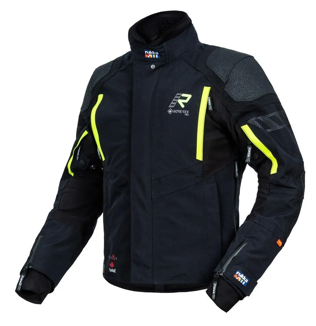 Shield-RD Gore-Tex Pro Erkek Kışlık Motosiklet Montu Siyah/Fluo Sarı-994