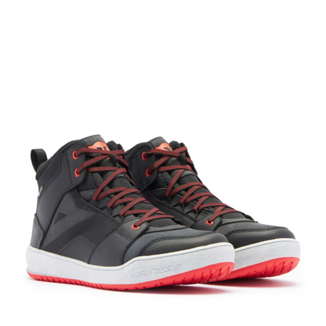 DAINESE AYAKKABI/ SUBURB D-WP BLACK WHITE RED LAVA