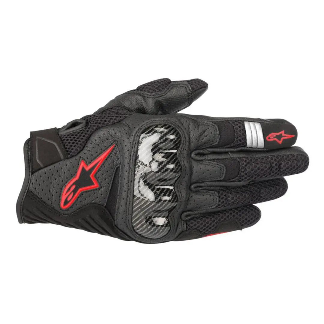 Alpinestars SMX-1 Air V2 Korumalı Motosiklet Eldiveni Siyah / Kırmızı