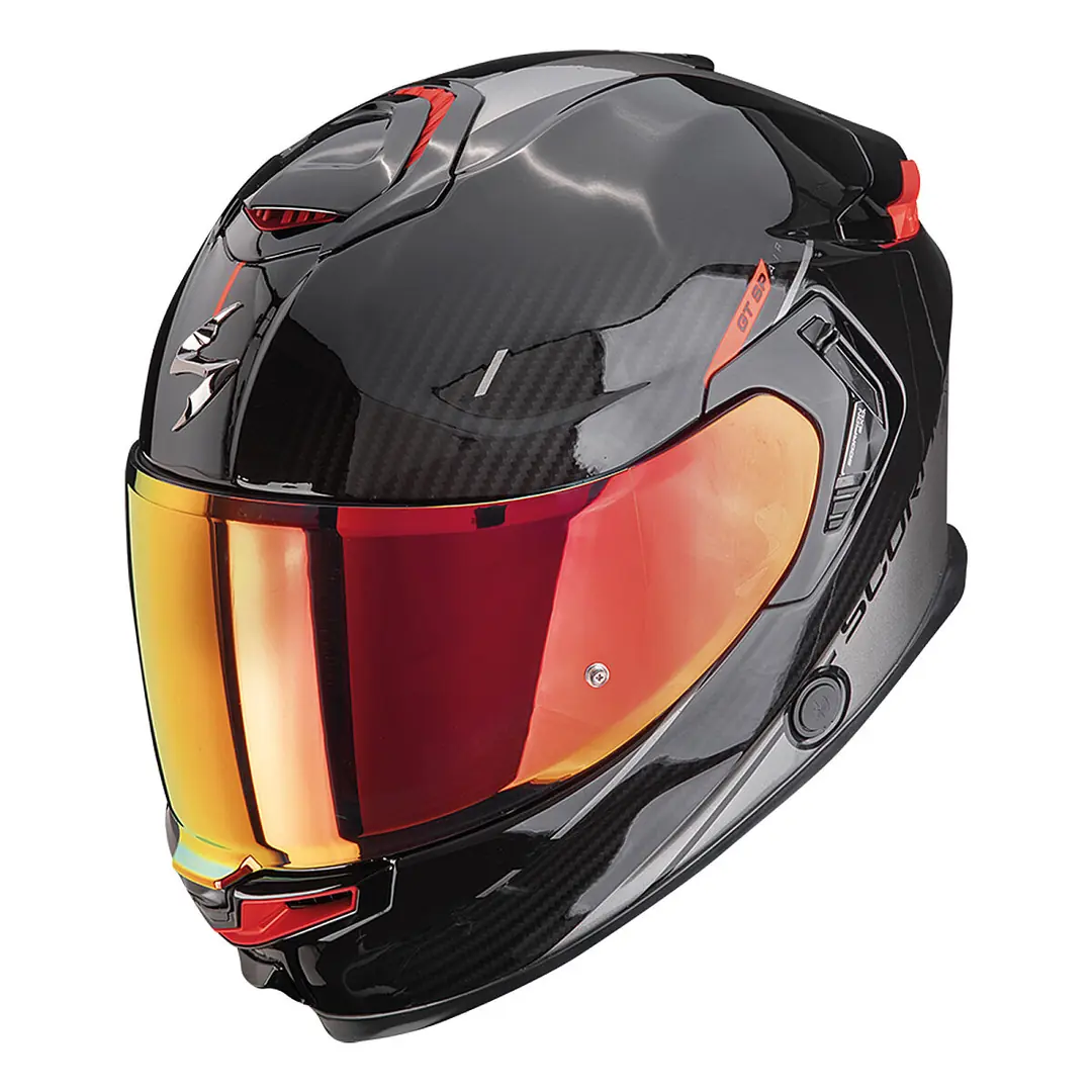 Scorpion Apex GT-SP Air Carbon Asphalt Kapalı Motosiklet Kaskı Siyah / Gümüş