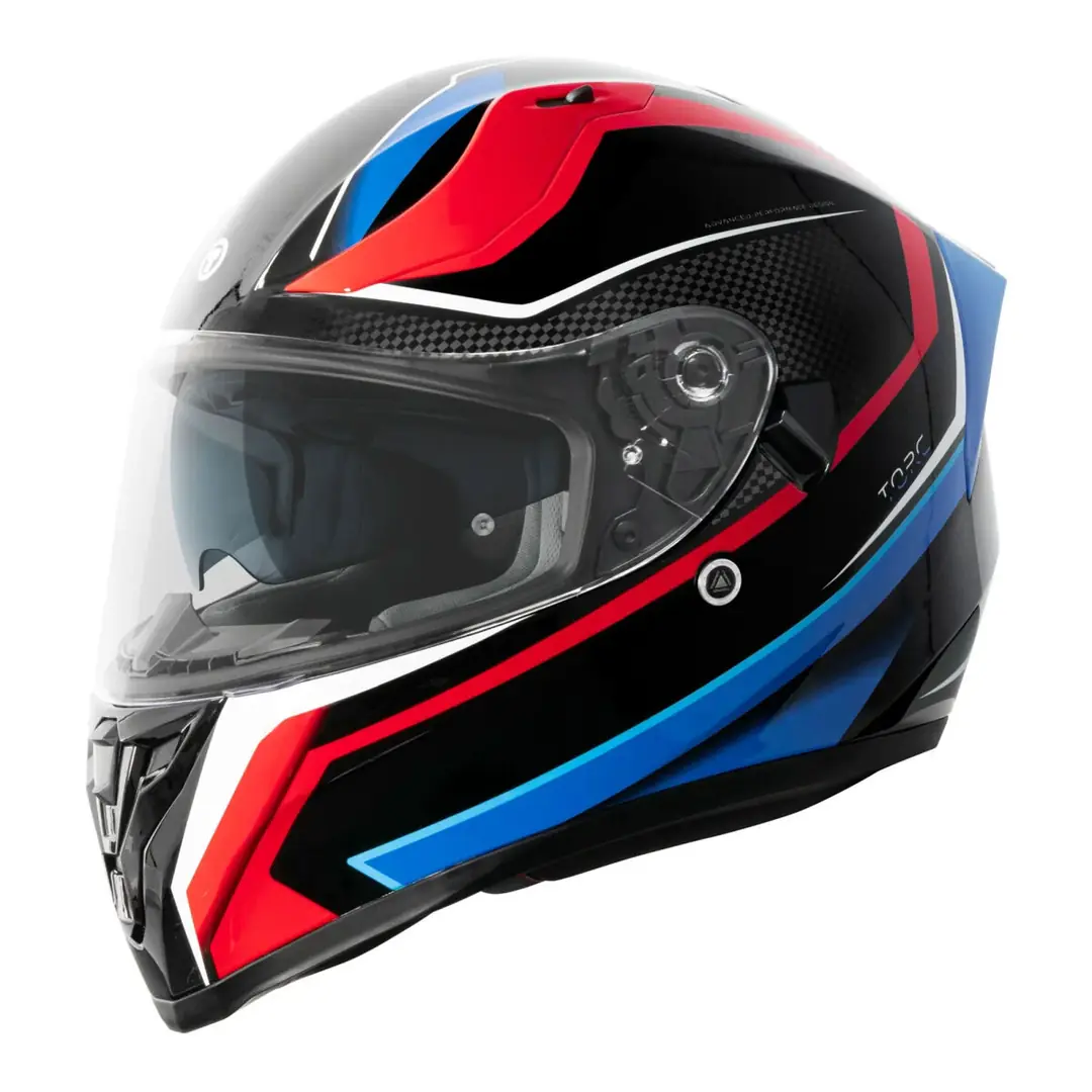 Torc T-15 Route Kapalı Motosiklet Kaskı Siyah / Mavi / Kırmızı