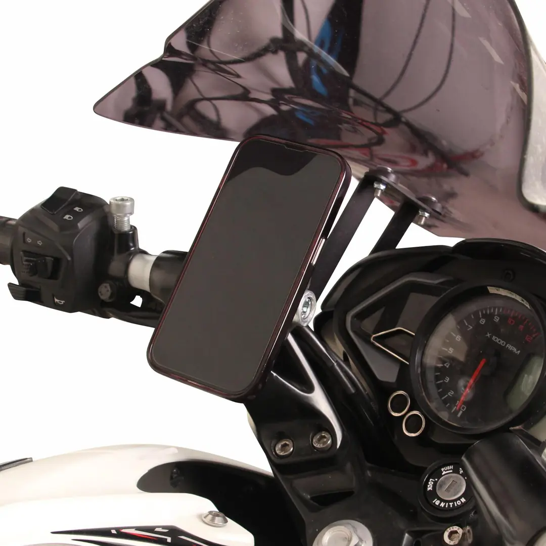 GP Kompozit Bajaj Pulsar NS 125 NS 200 RS 200 2011-2026 Uyumlu Telefon Navigasyon Tutucu Gri