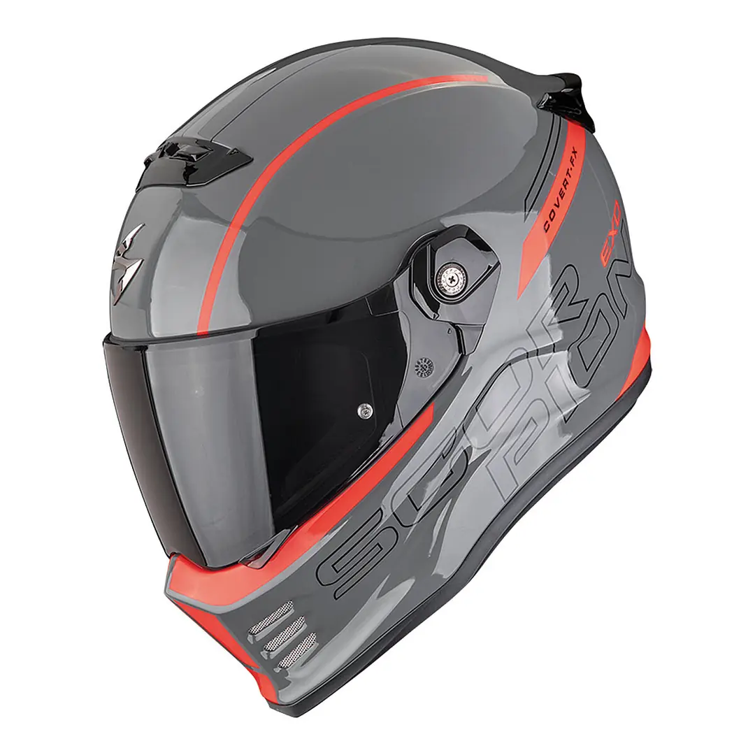 Scorpion Covert FX Danko Kapalı Motosiklet Kaskı Gri / Kırmızı