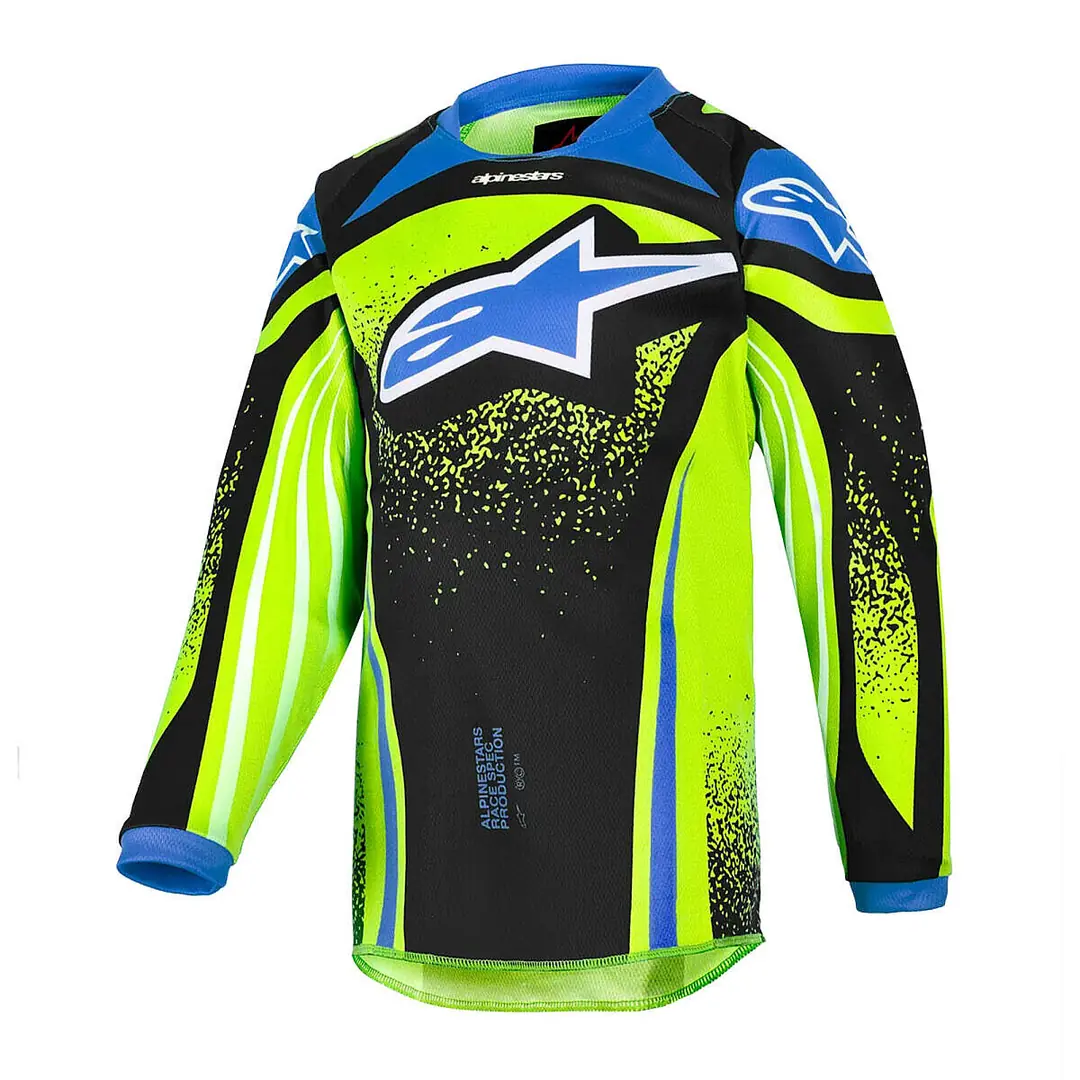 Alpinestars Kid Racer Nomur Çocuk Off-Road Motosiklet Jerseyi Mavi / Kırmızı