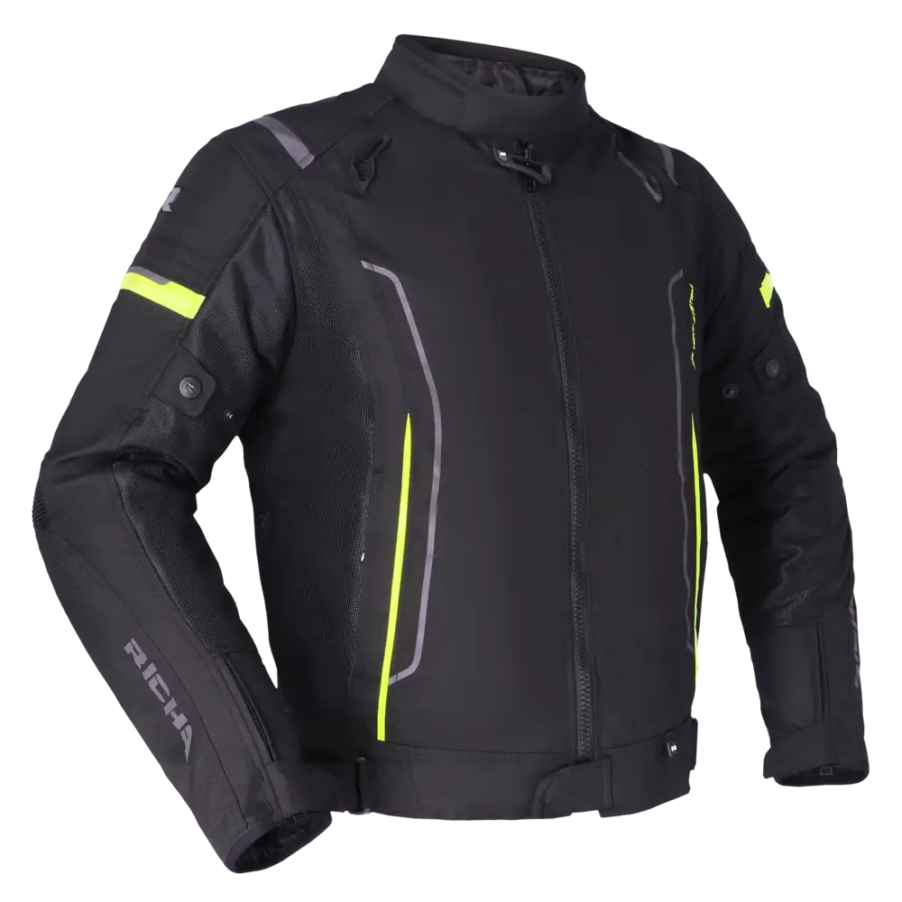 Airstream 3 Erkek Kışlık Motosiklet Montu Siyah/Fluo Sarı-1650