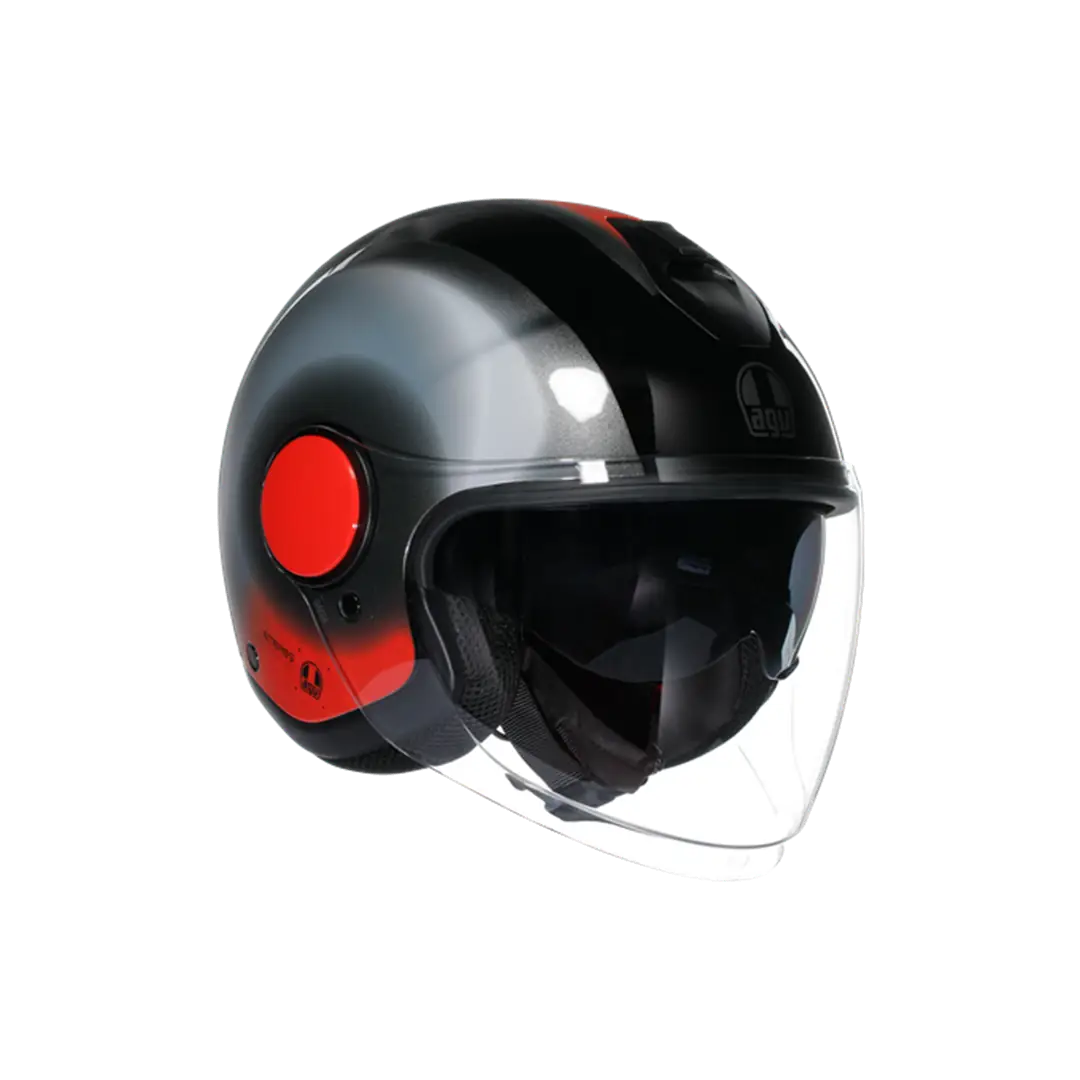 AGV KASK/ ETERES LEVANTO BLACK SILVER RED