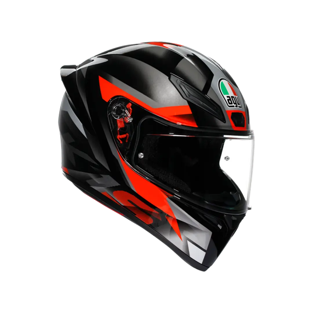 AGV KASK/K1 S FASTLAP BLACK GREY RED CONF.