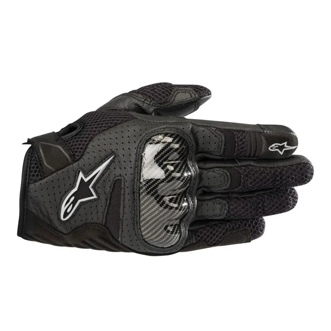 Alpinestars Stella SMX-1 Air V2 Korumalı Kadın Motosiklet Eldiveni Siyah