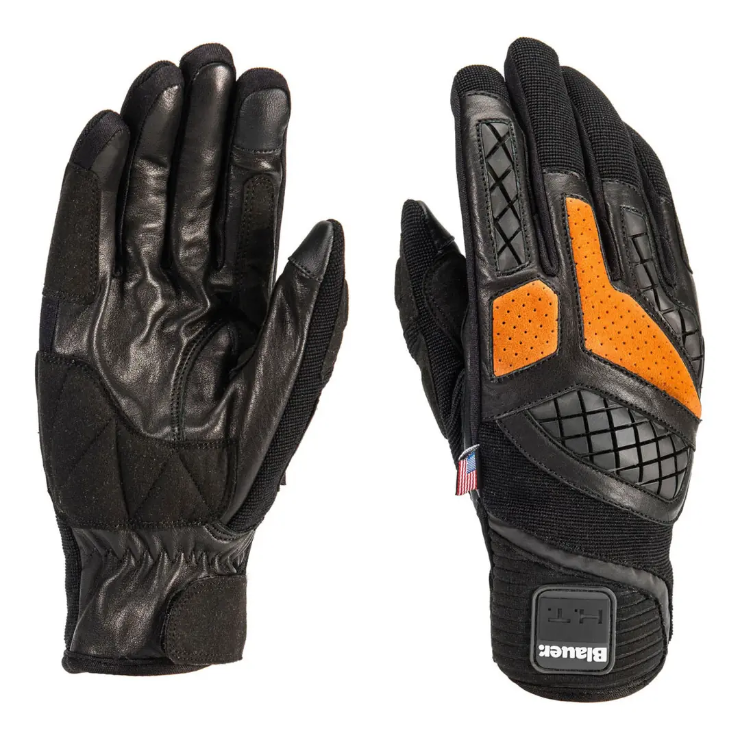 Blauer Urban Sport Korumalı Deri Motosiklet Eldiveni Siyah