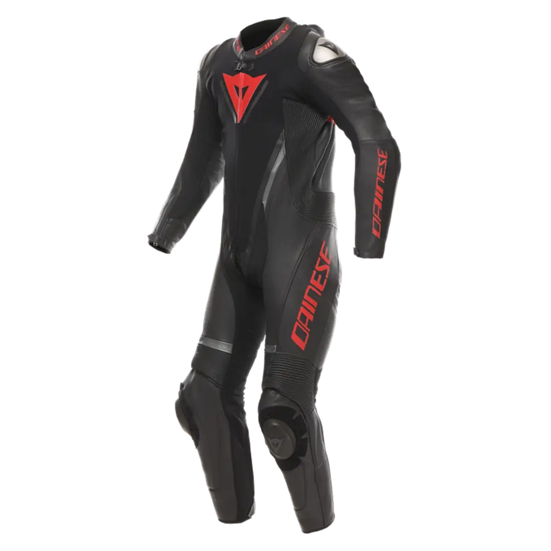 DAINESE / DEMON SPRINT PERF 1PC LEATHER SUITBLACK/BLACK RED LAVA