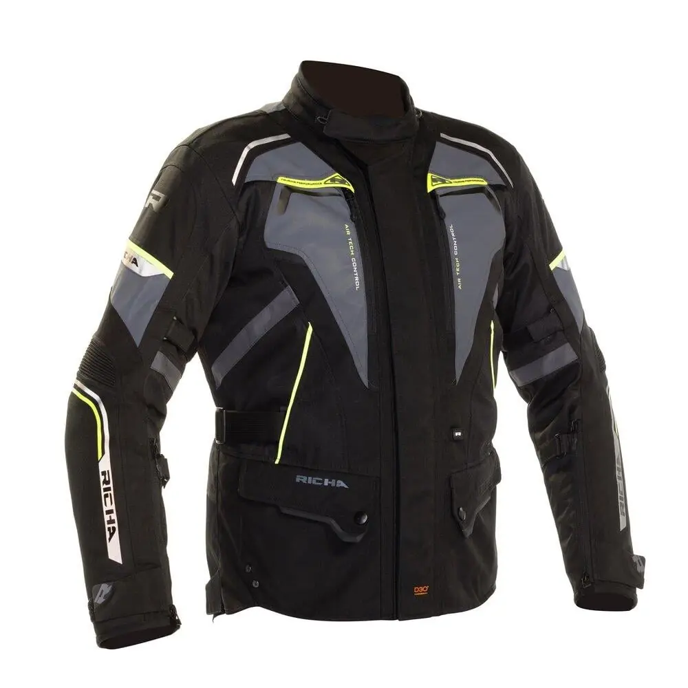 Infinity 2 Flare Erkek Kışlık Motosiklet Montu Gri/Fluo Sarı-2650