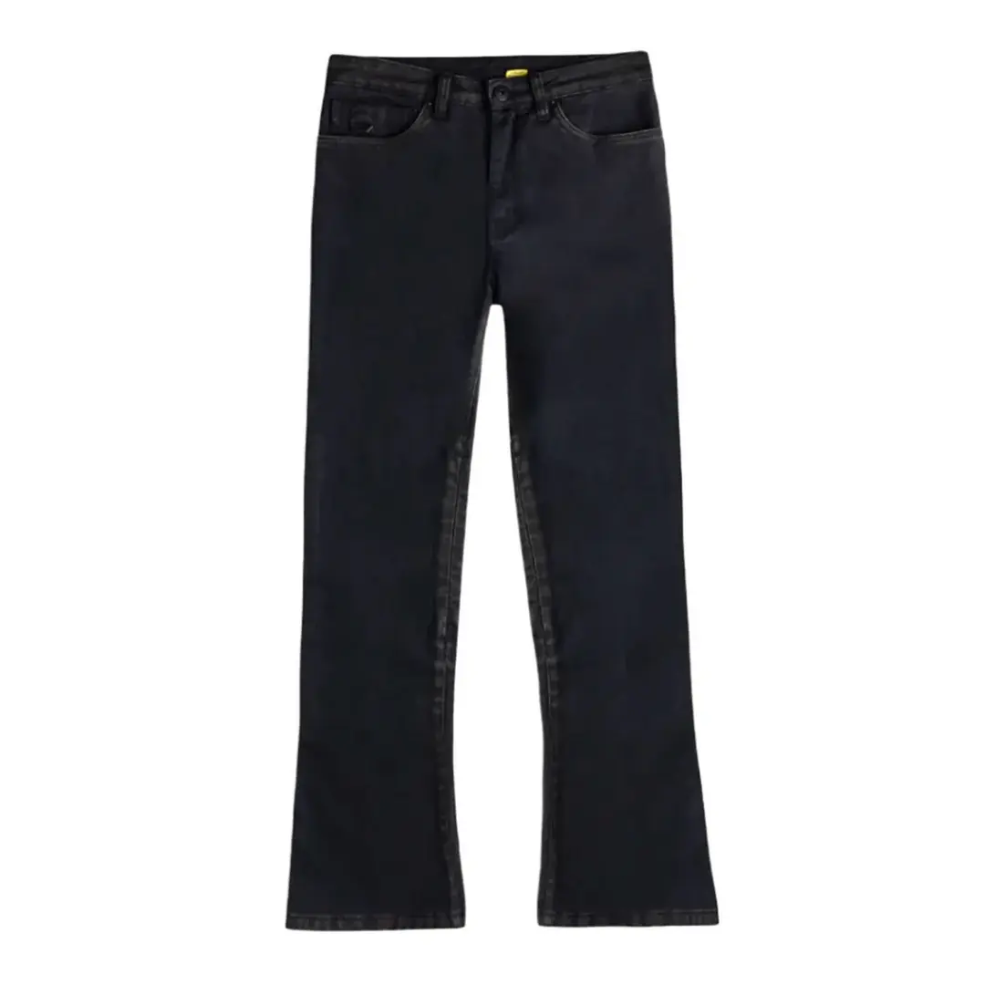 Knox Cartmel Korumalı Denim Kadın Motosiklet Pantolonu (Kısa Bacak) Siyah