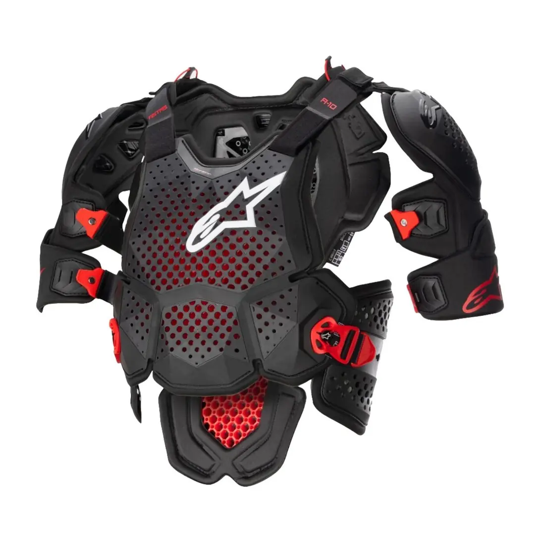 Alpinestars A-10 V2 Üst Gövde Koruma Siyah / Beyaz / Kırmızı