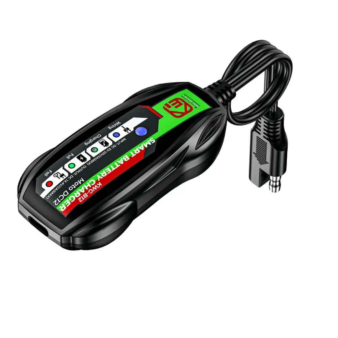 Kewig B12 Motosiklet Akü Şarj Cihazı – USB-C Girişli, Powerbank Uyumlu