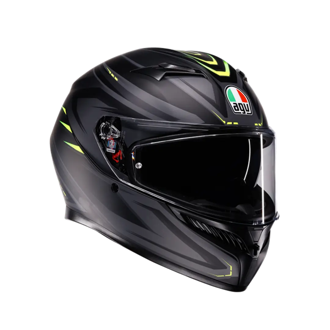 AGV KASK/K3 MPLK SYTH MATT BLACK/YELLOW FLUO