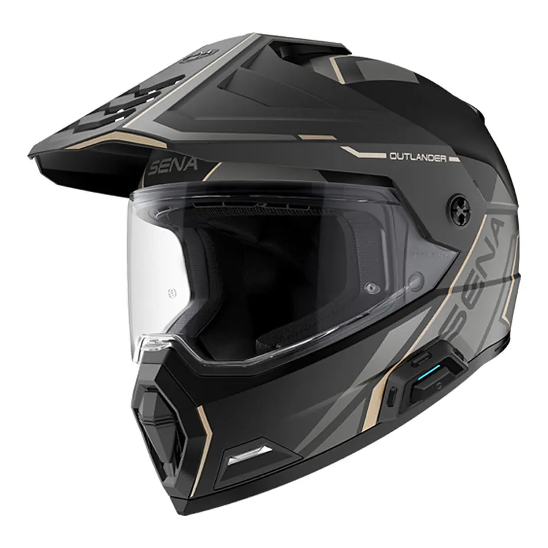 Sena Outlander ADV Kapalı Motosiklet Kaskı Mat Siyah