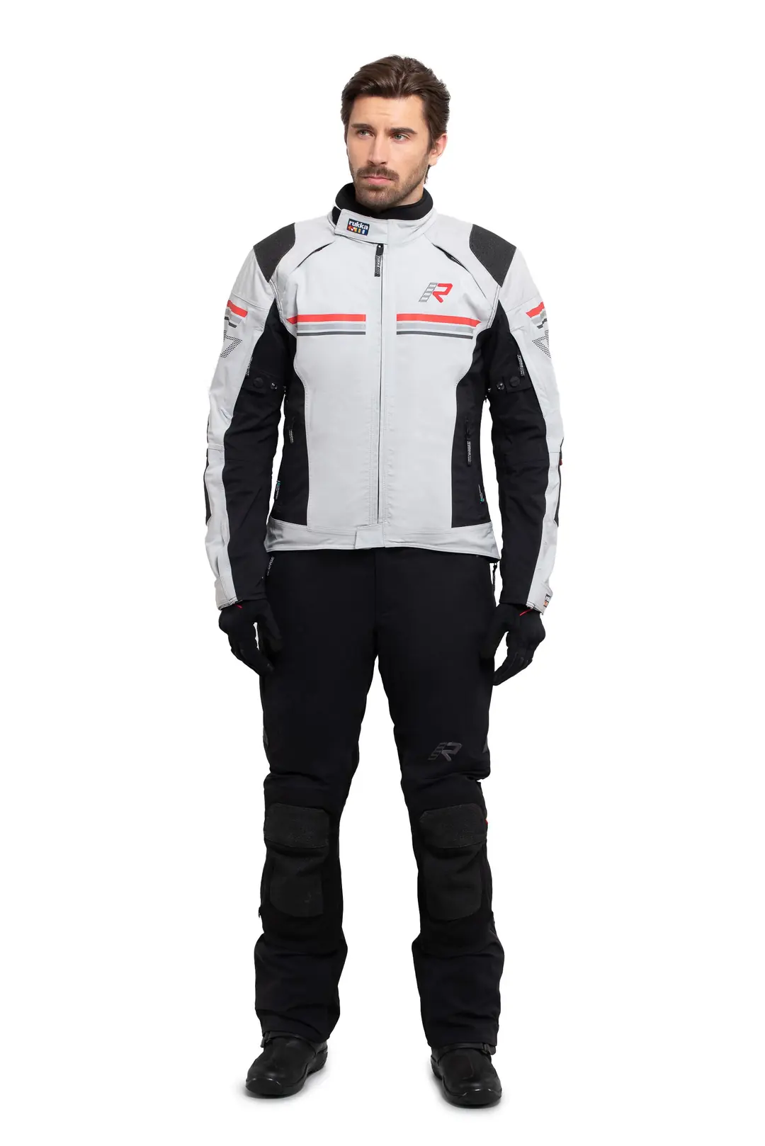 Armatou-R Erkek Kışlık Motosiklet Montu Gri/Kırmızı-200