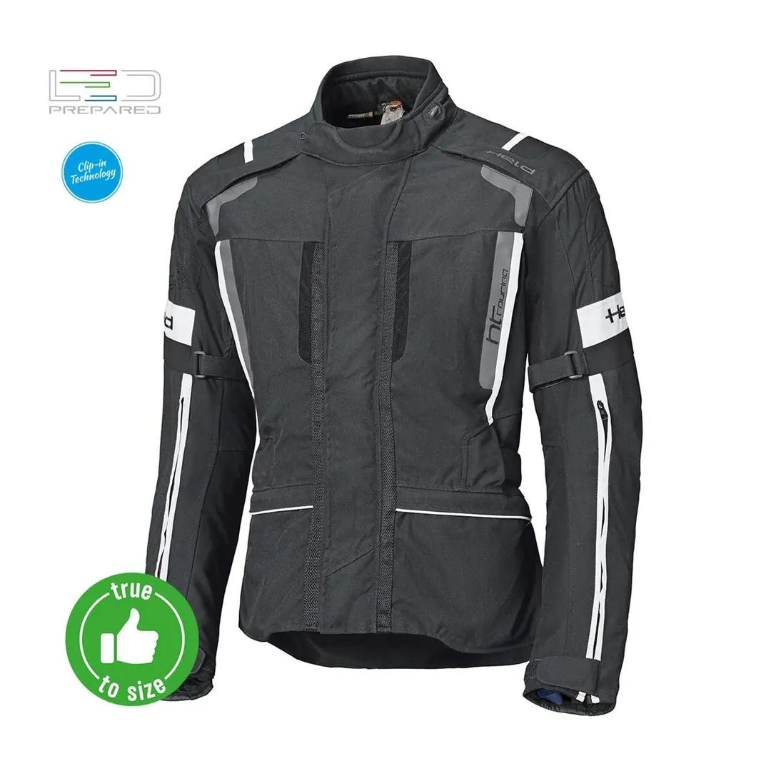 Held 4-Touring II Korumalı Çocuk Motosiklet Montu Siyah / Beyaz