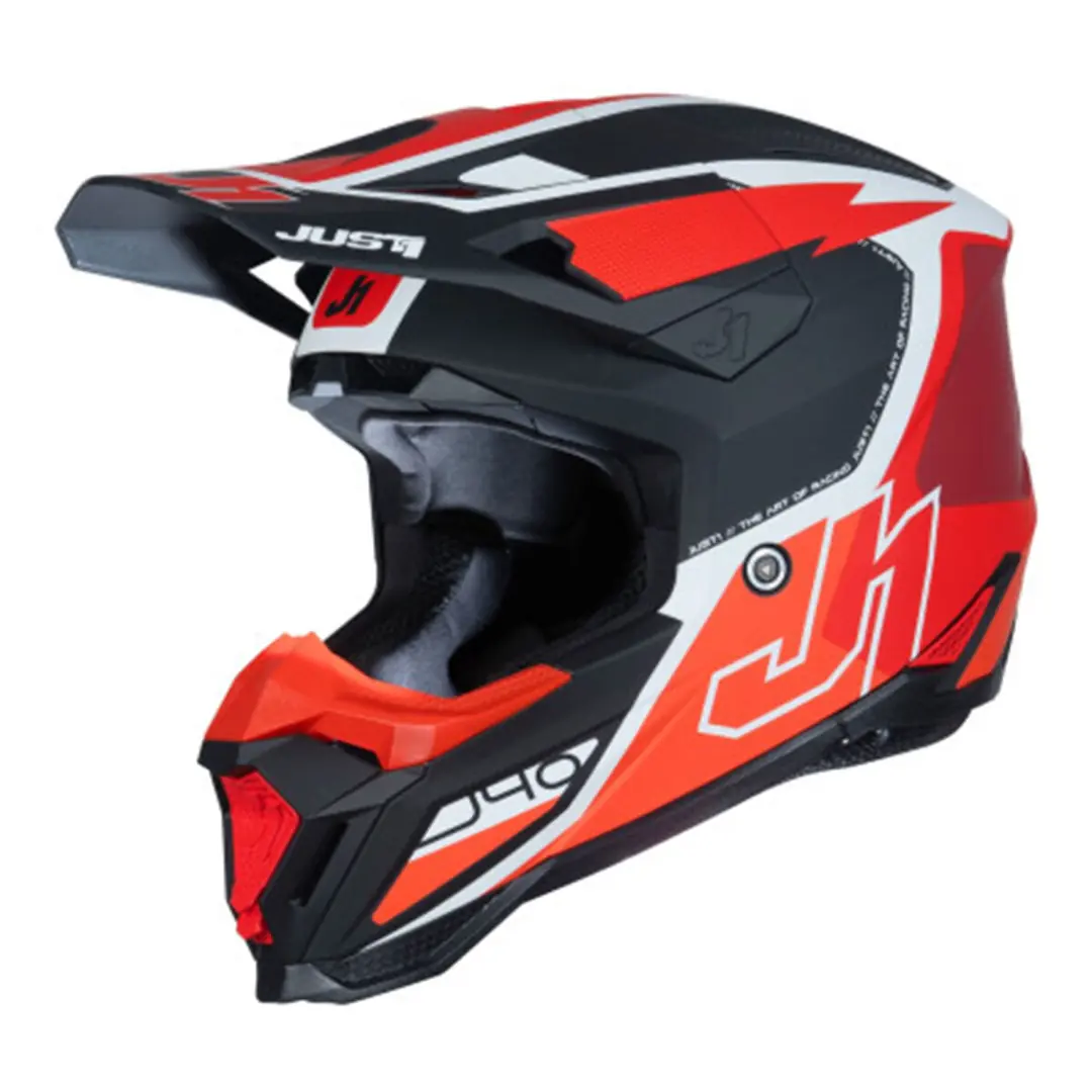 Just1 J40 Flash Off-Road Kaskı Kırmızı / Beyaz / Siyah