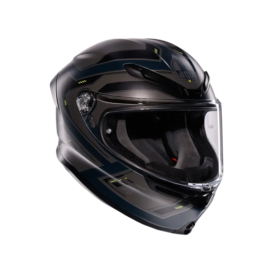 AGV KASK/K6 S MPLK ENHANCE MATT GREY/YELLOW FLUO