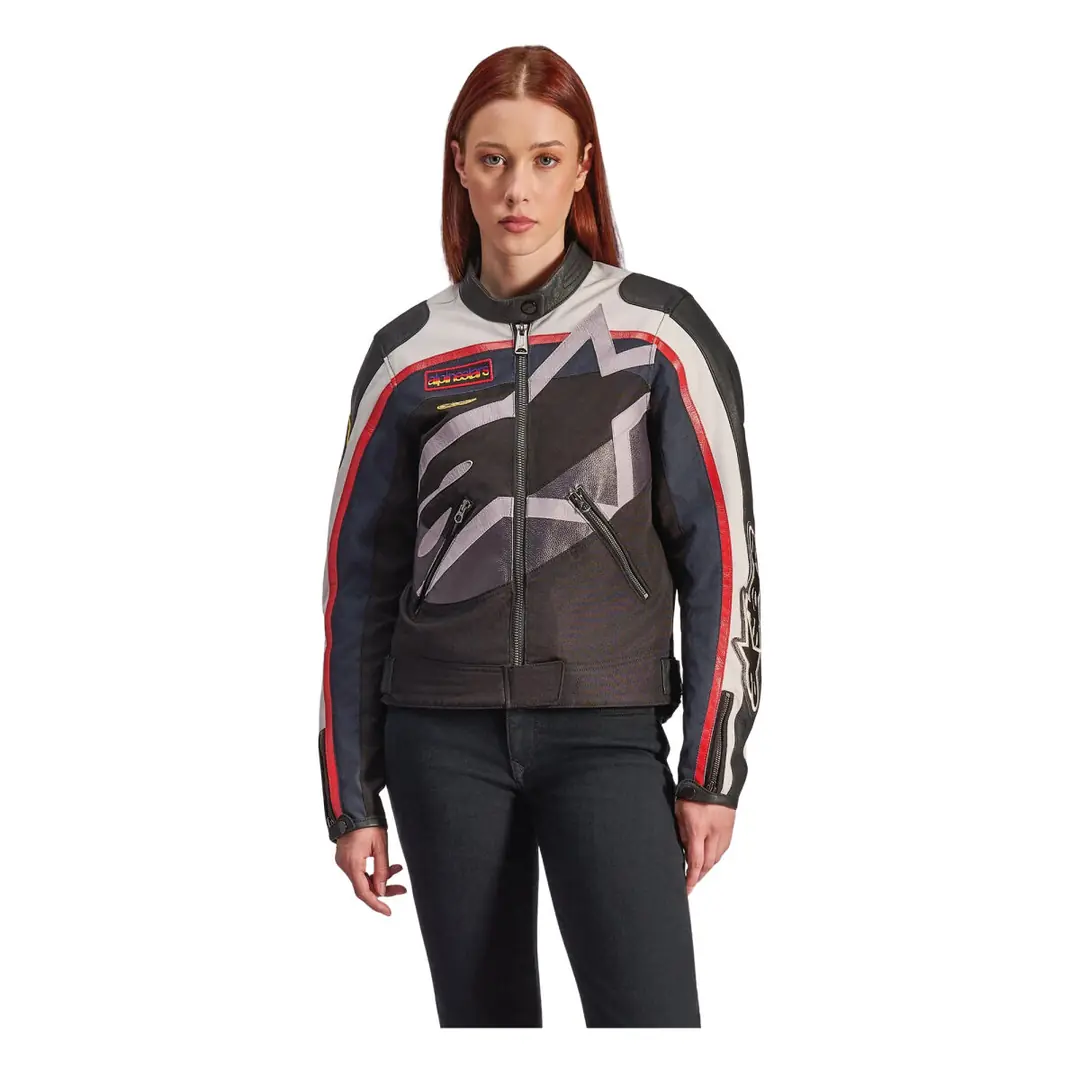 Alpinestars Idles Korumalı Kadın Motosiklet Montu Siyah / Beyaz / Kırmızı