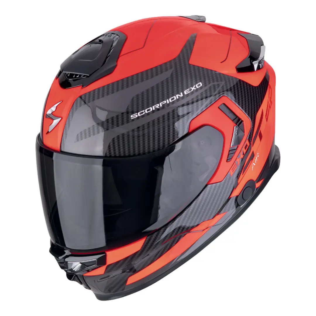 Scorpion Apex GT-SP Air Carbon Flex Kapalı Motosiklet Kaskı Siyah / Kırmızı