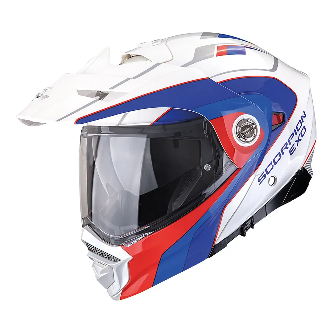 Scorpion ADX-2 Kamps Adv Motosiklet Kaskı Beyaz / Kırmızı / Mavi