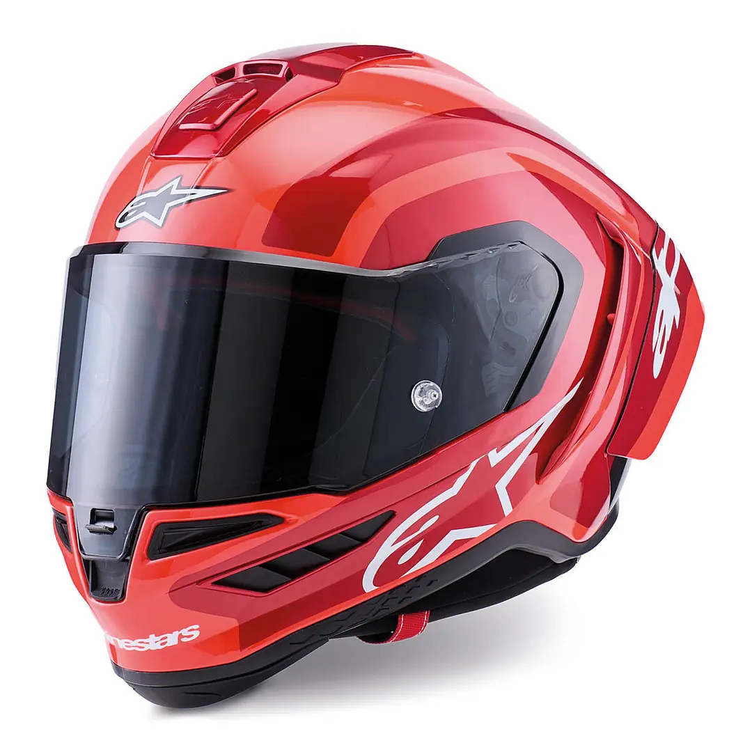 Alpinestars Supertech R10 Carbon Arius Spor Motosiklet Kaskı Siyah / Beyaz / Kırmızı