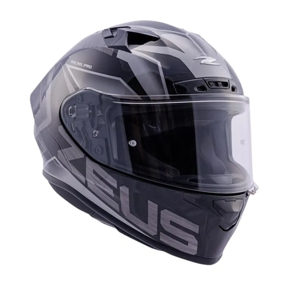 ZEUS KASK/ZS-826 PEARL BLACK BK3 SILVER