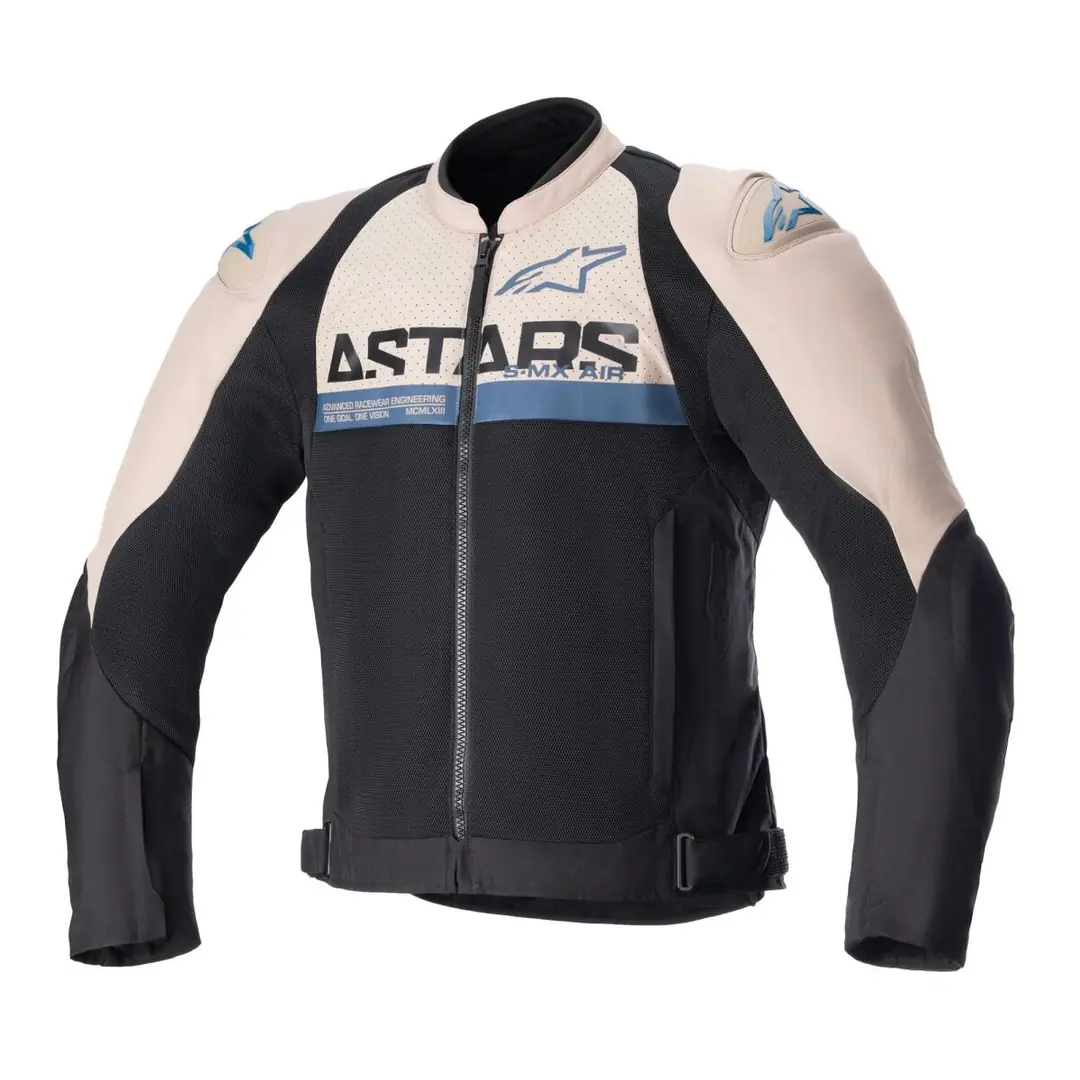 Alpinestars SMX Air Korumalı Motosiklet Montu Açık Kahverengi / Siyah / Mavi