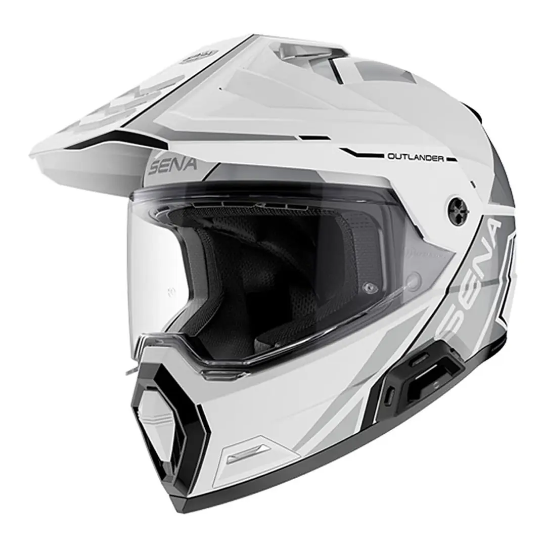 Sena Outlander ADV Kapalı Motosiklet Kaskı Beyaz