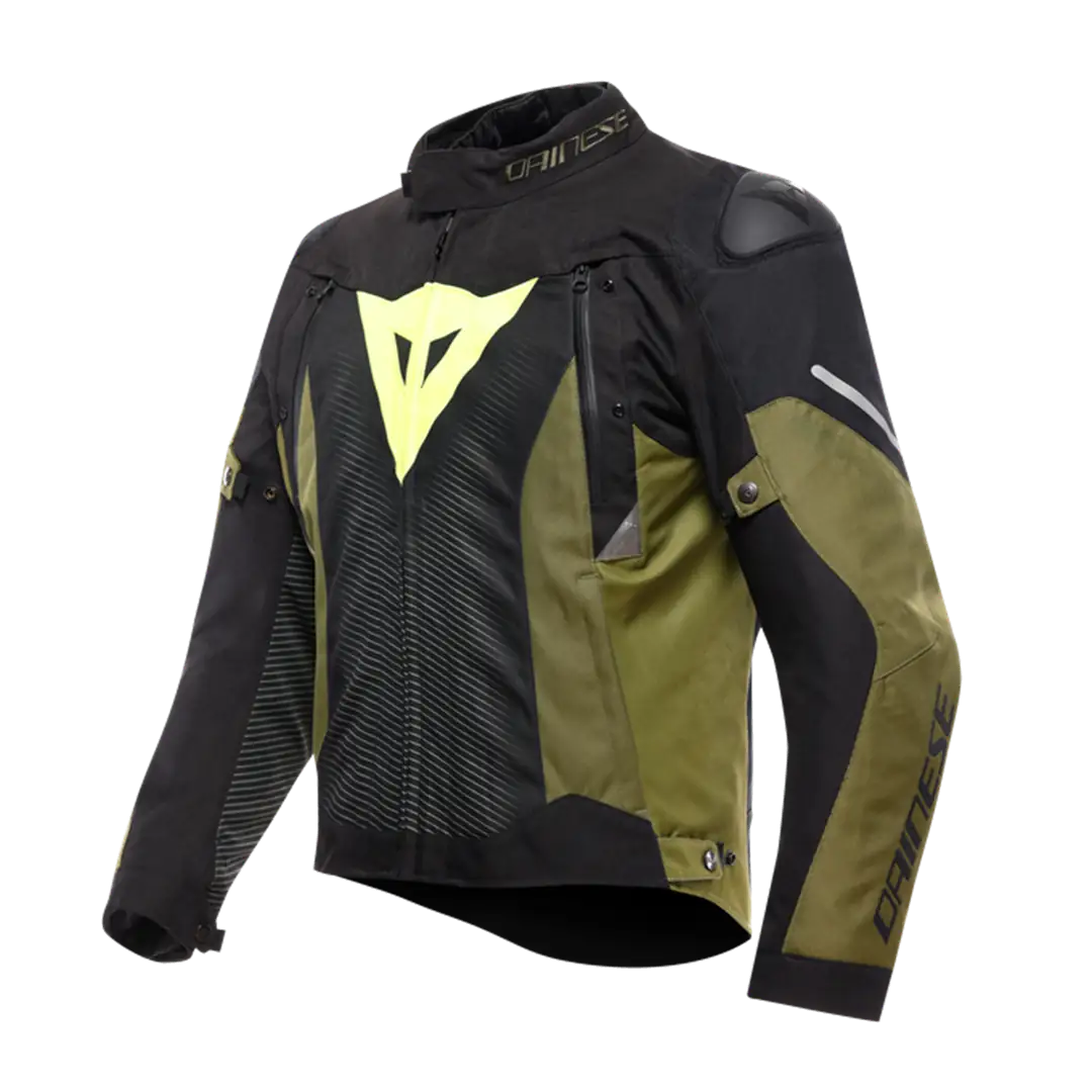 DAINESE CEK/ SUPER SPRINT D-DRY JACKET BLACK/GREEN/FLUO/YELLOW