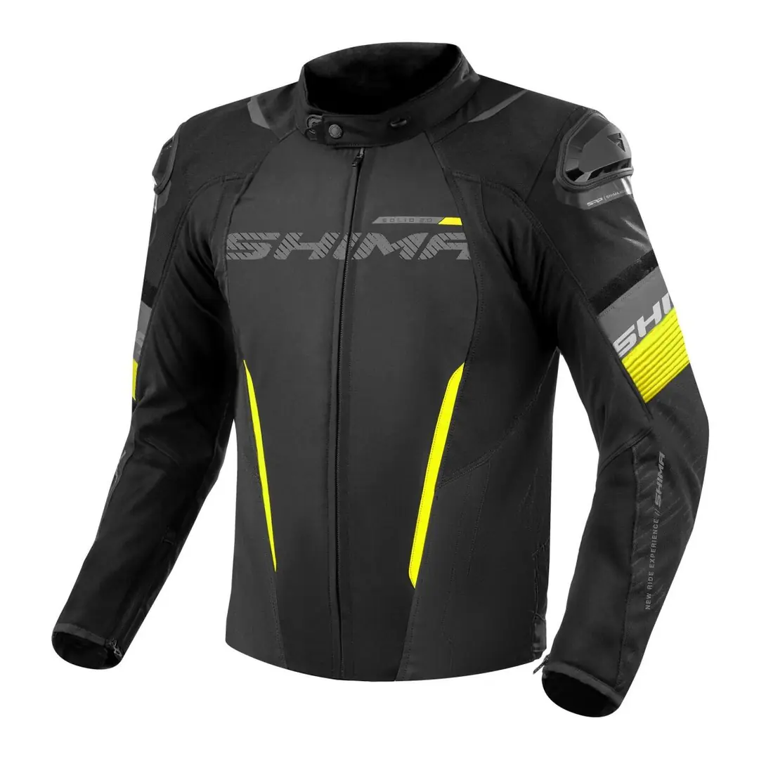 Shima Solid 2.0 Korumalı Motosiklet Montu Siyah / Sarı