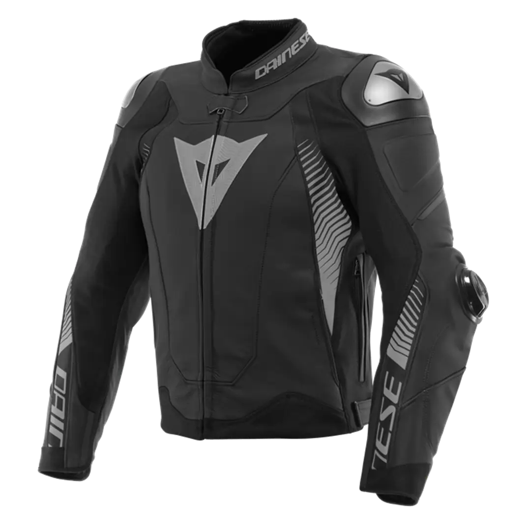 Dainese Super Speed 4 Black Matt Charcoal Gray Deri Mont