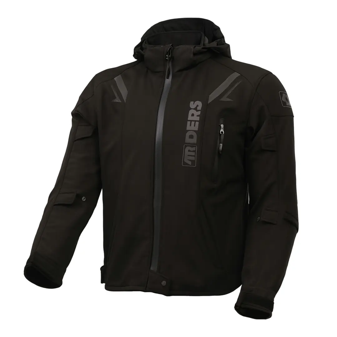 4Riders Rex Pro Korumalı Softshell Motosiklet Montu Siyah