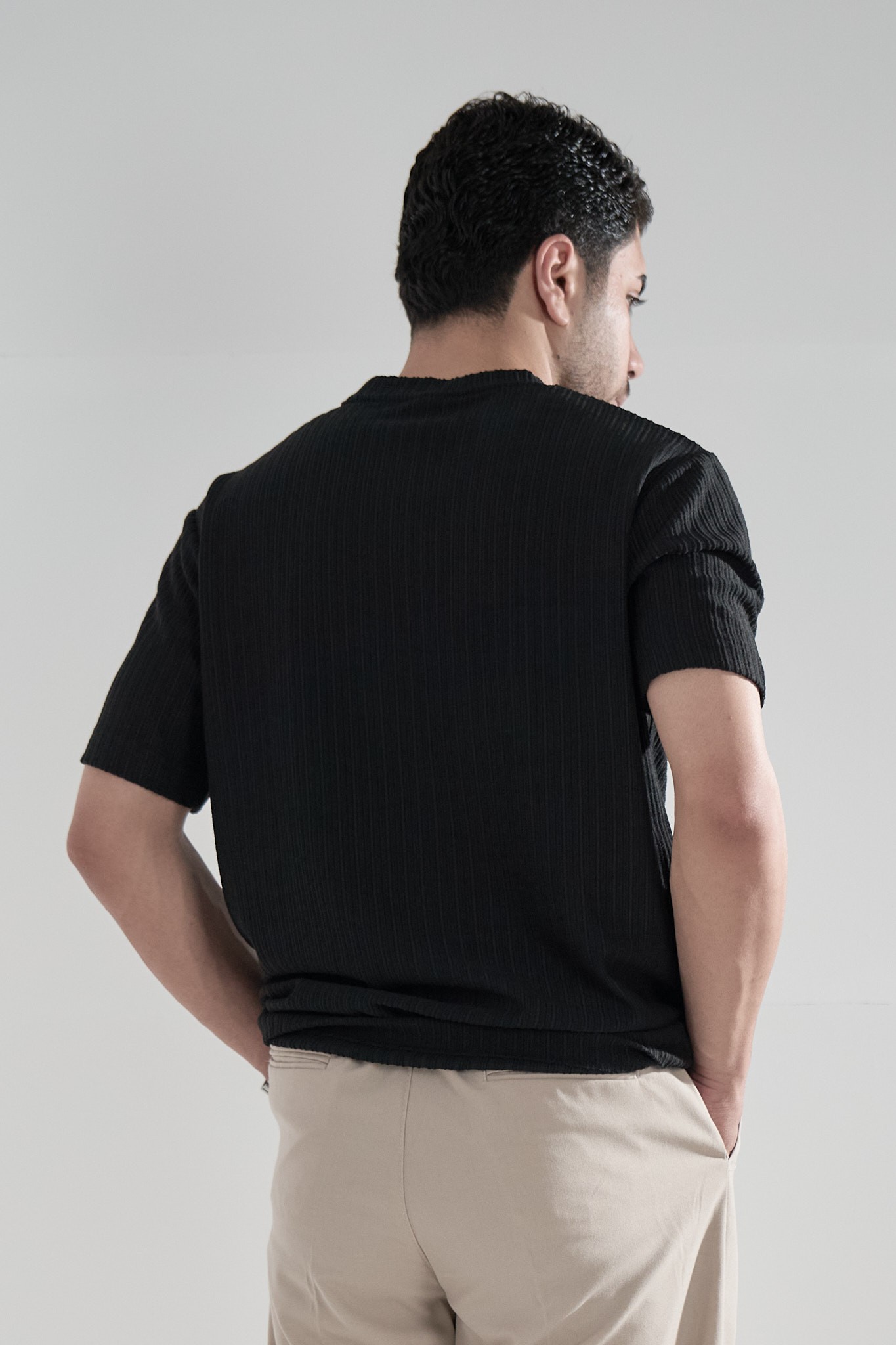 Pedro Şeritli Siyah T-shirt
