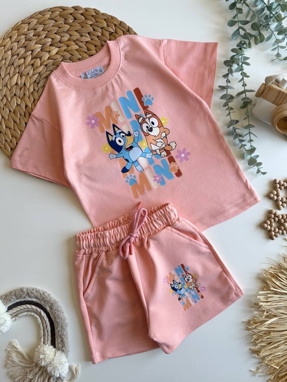 Bluey Baskılı Kız Takım