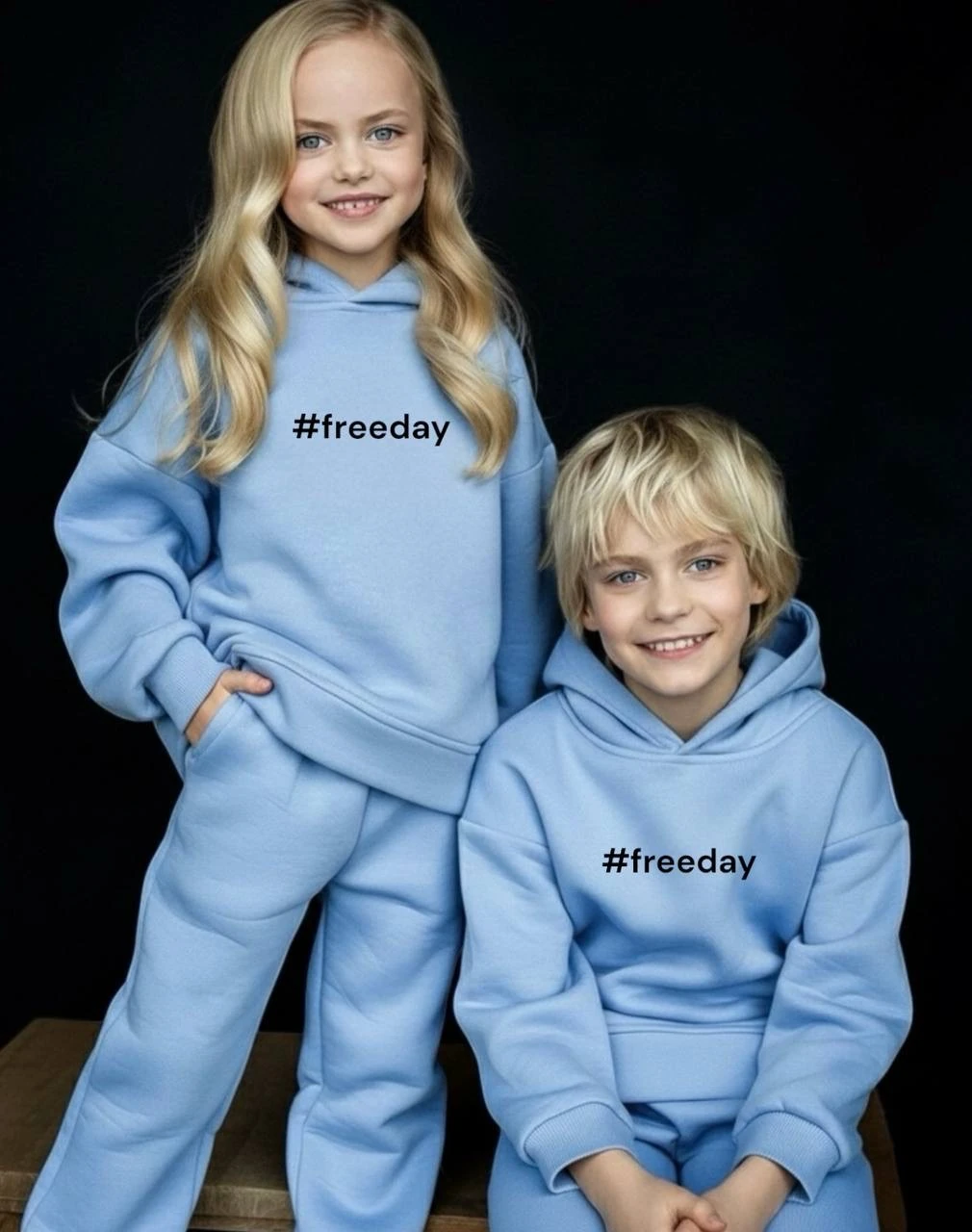 Mavi Kapşonlu Takım