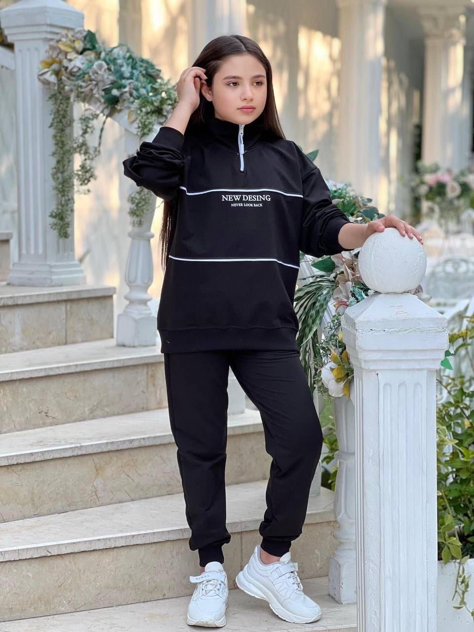 Siyah New Design Baskılı Takım