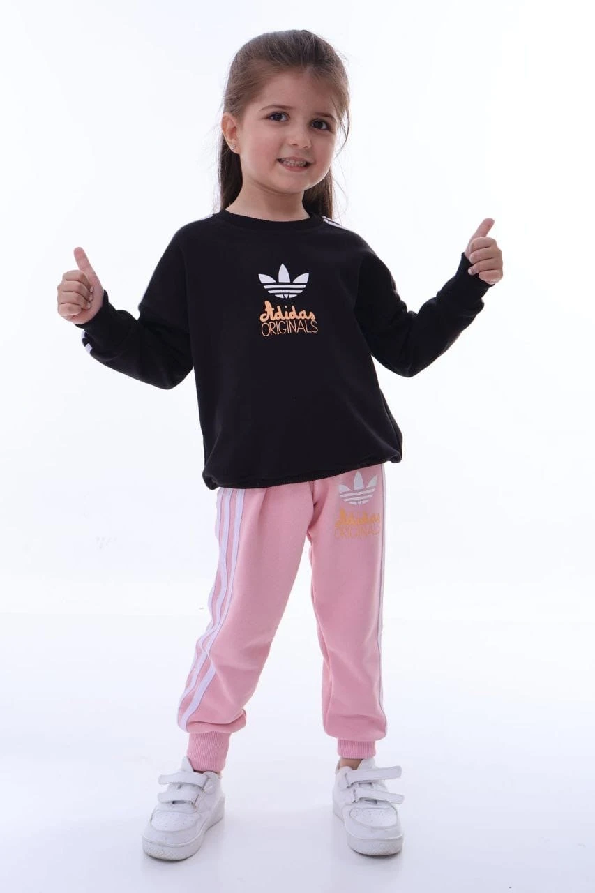 Siyah - Pembe Marka Baskılı Takım