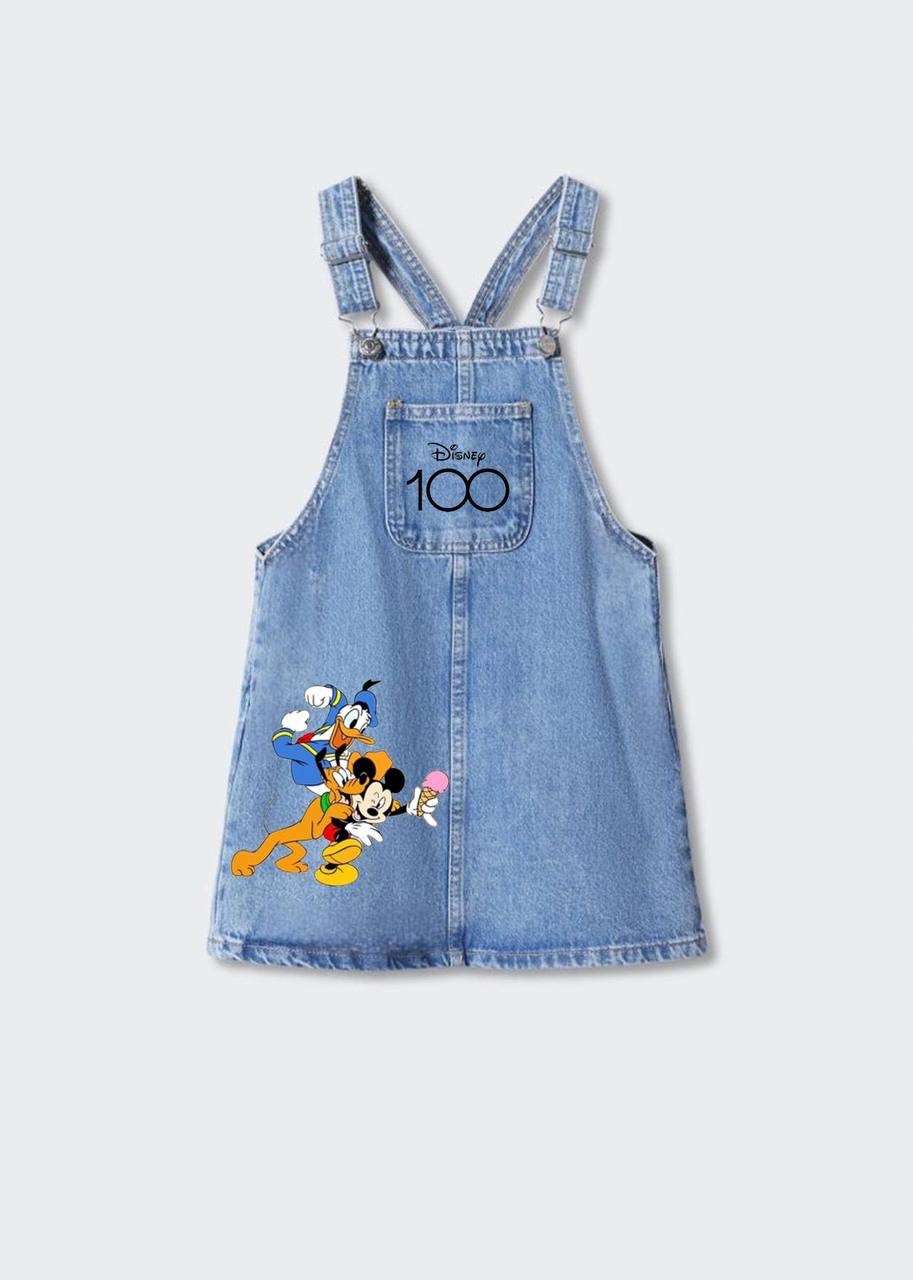 Disney 100 Baskılı Denim Jile