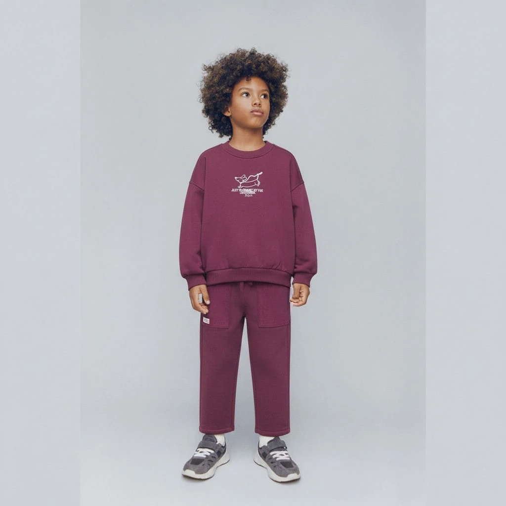 La’ciel Paris Bordo Sloganlı Takım