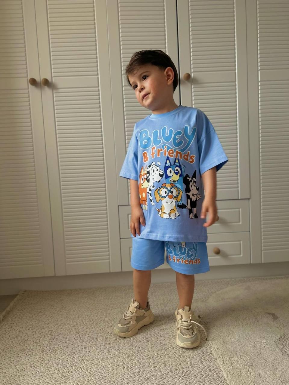 Bluey Baskılı Mavi Takım