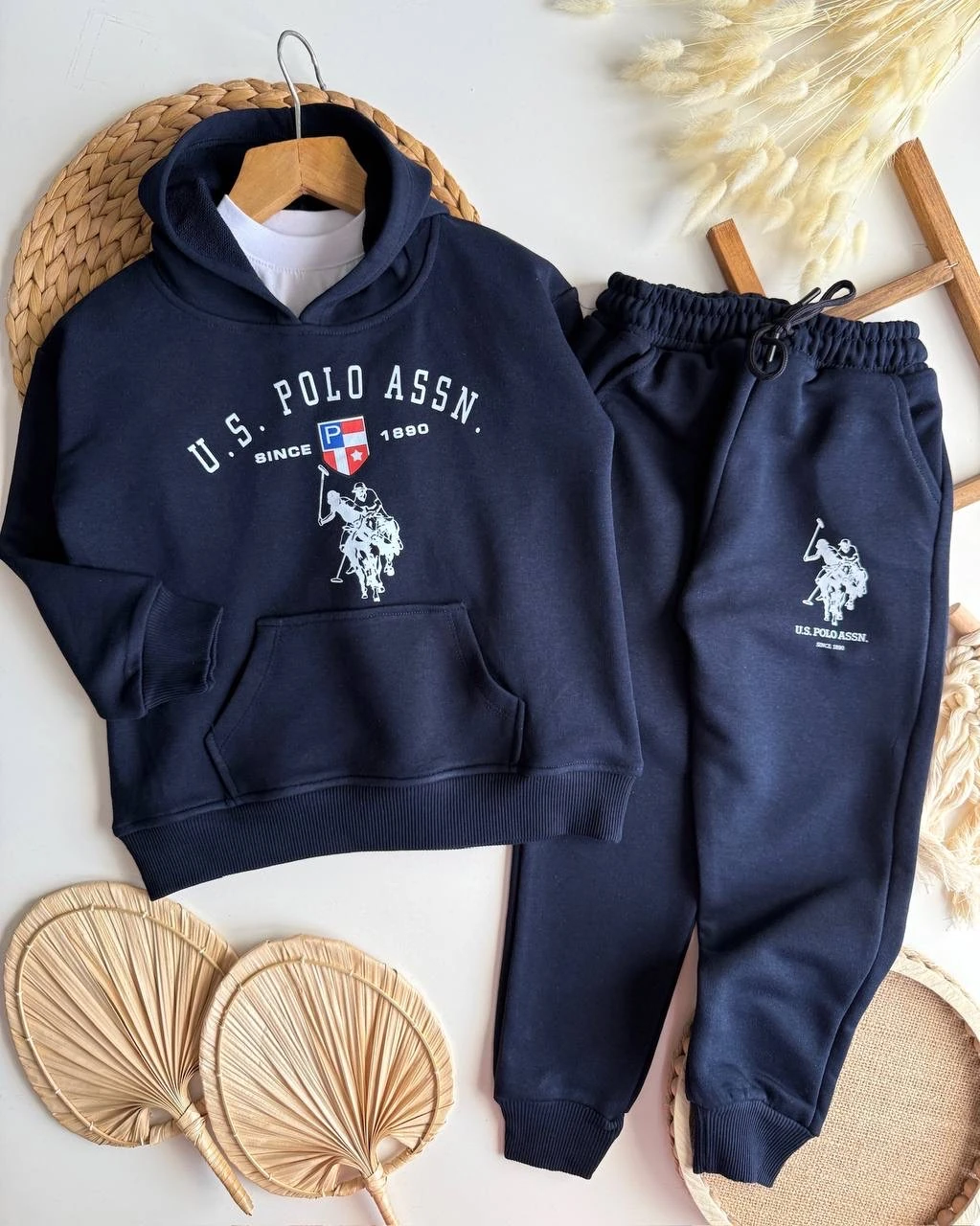 Kapşonlu Lacivert Marka Baskılı Takım