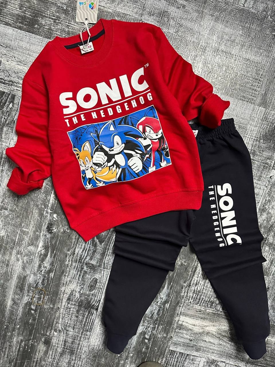 Kırmızı Sonic Baskılı Takım