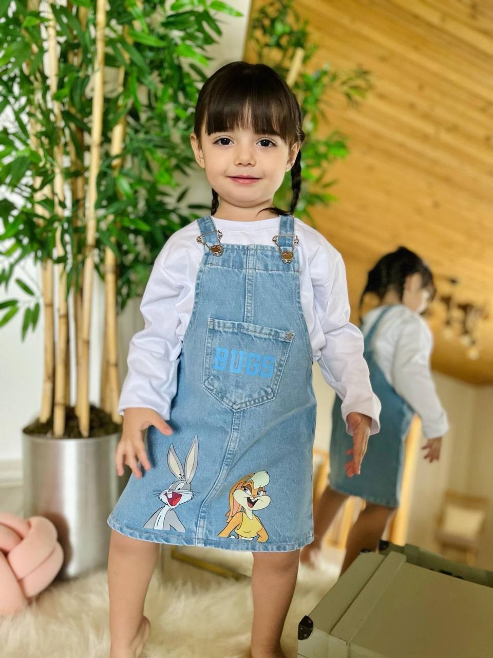 Bugs Bunny Baskılı Denim Takım