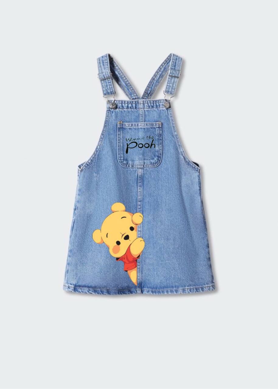 Winnie the pooh Baskılı Denim Jile