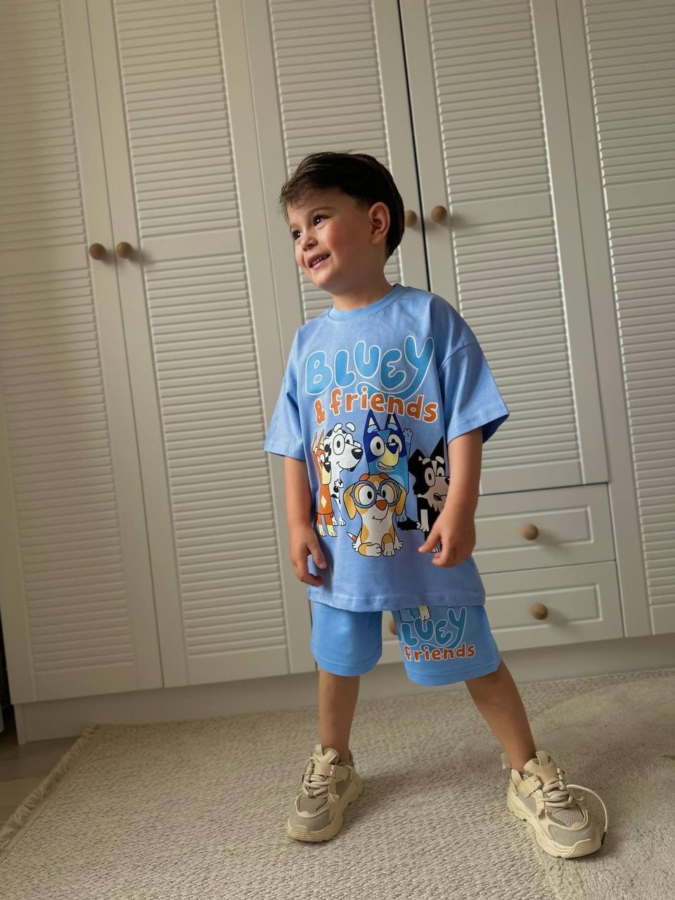 Bluey Baskılı Mavi Takım