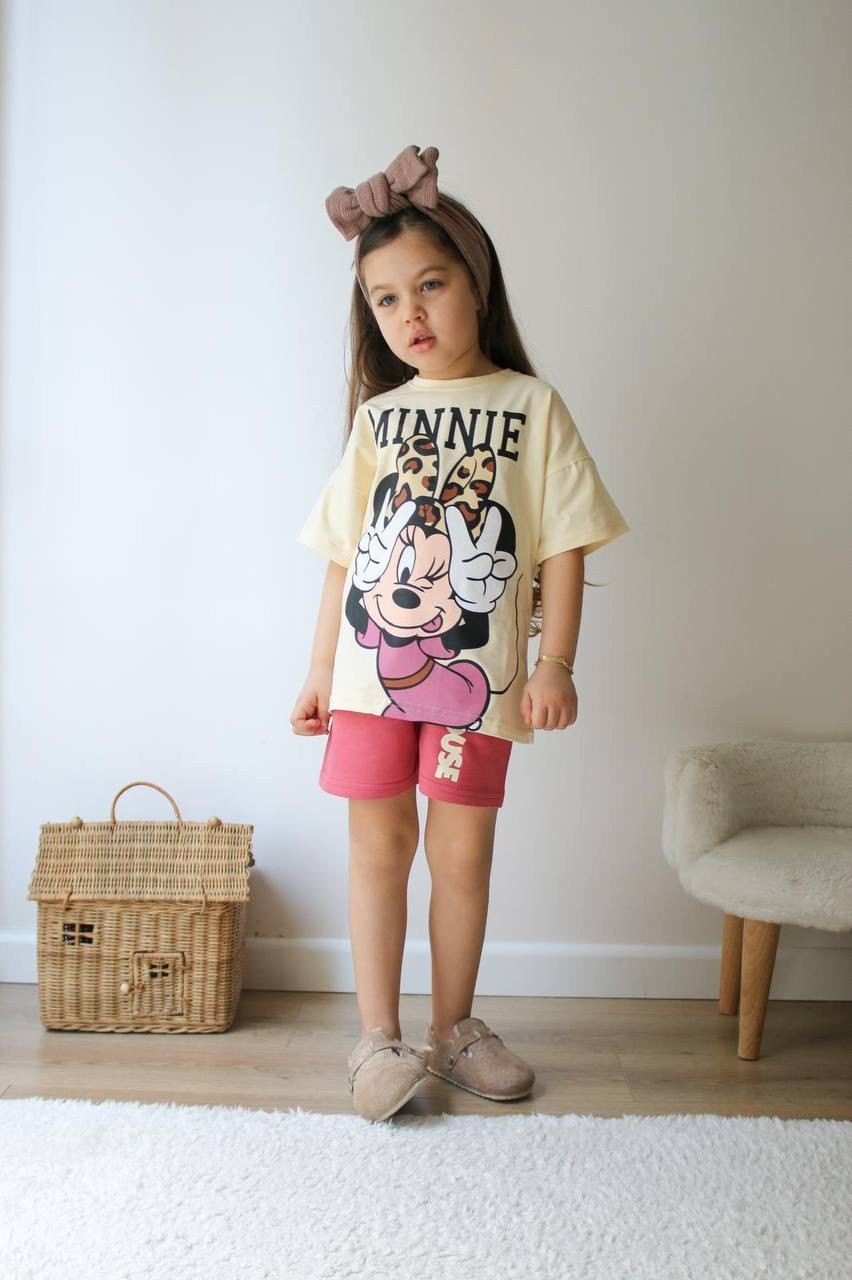 Minnie Baskılı Kız Çocuk Takım