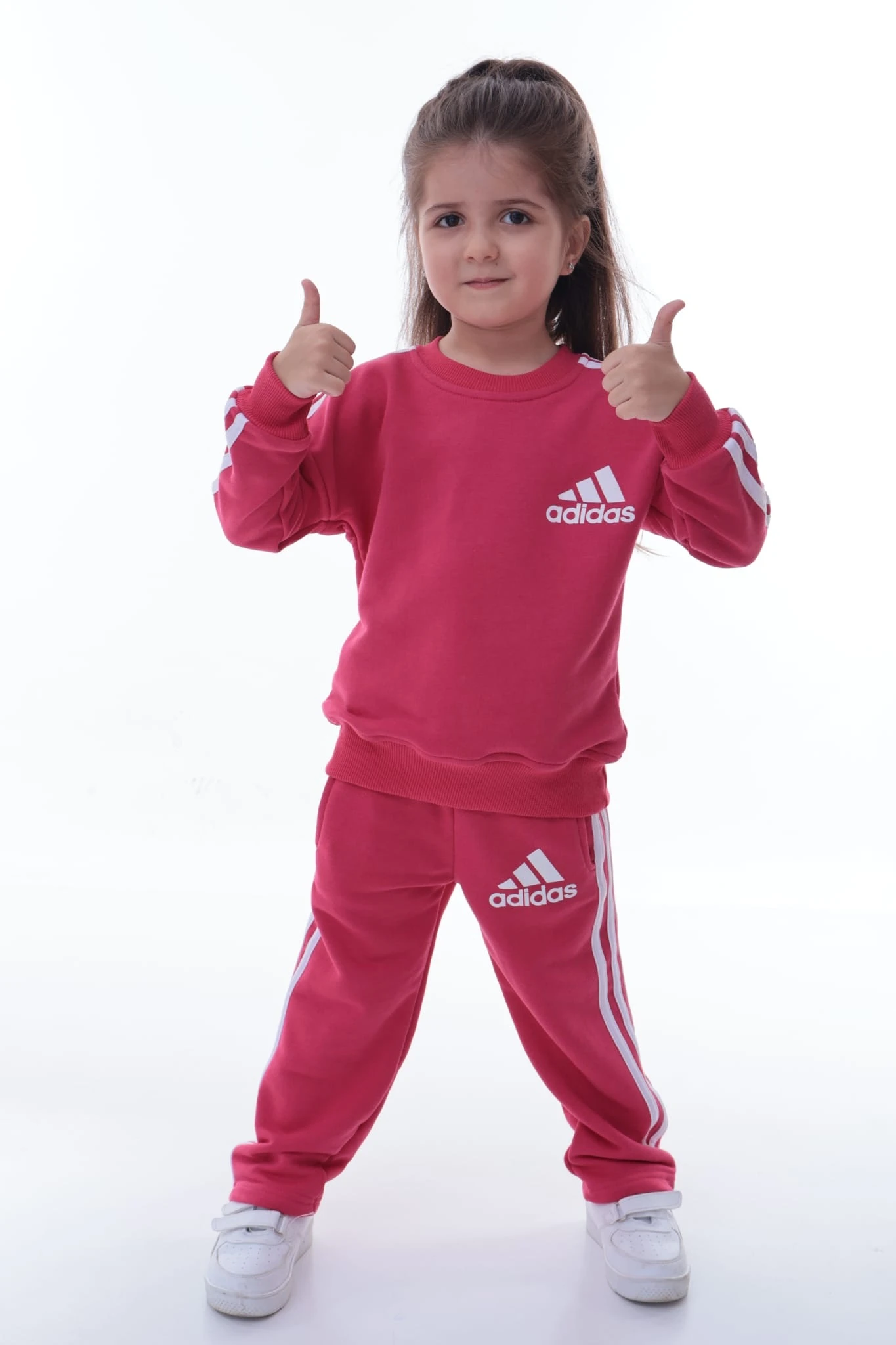 Koyu Pembe Renkli Marka Baskılı Takım